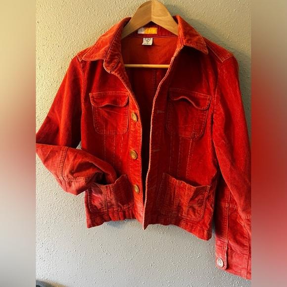 Tulle Jackets & Blazers - Tulle Burnt Orange Corduroy Cropped Jacket, Size M